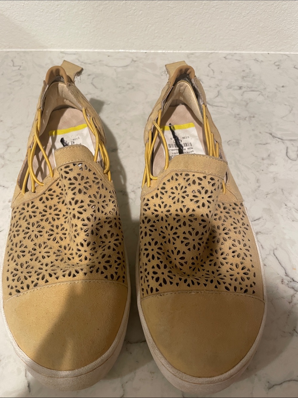 Jambu Mustard Yellow Laser-Cut Slip-On Loafer - Picture 8 of 10